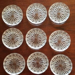 Set of 10 Lead Crystal Coasters